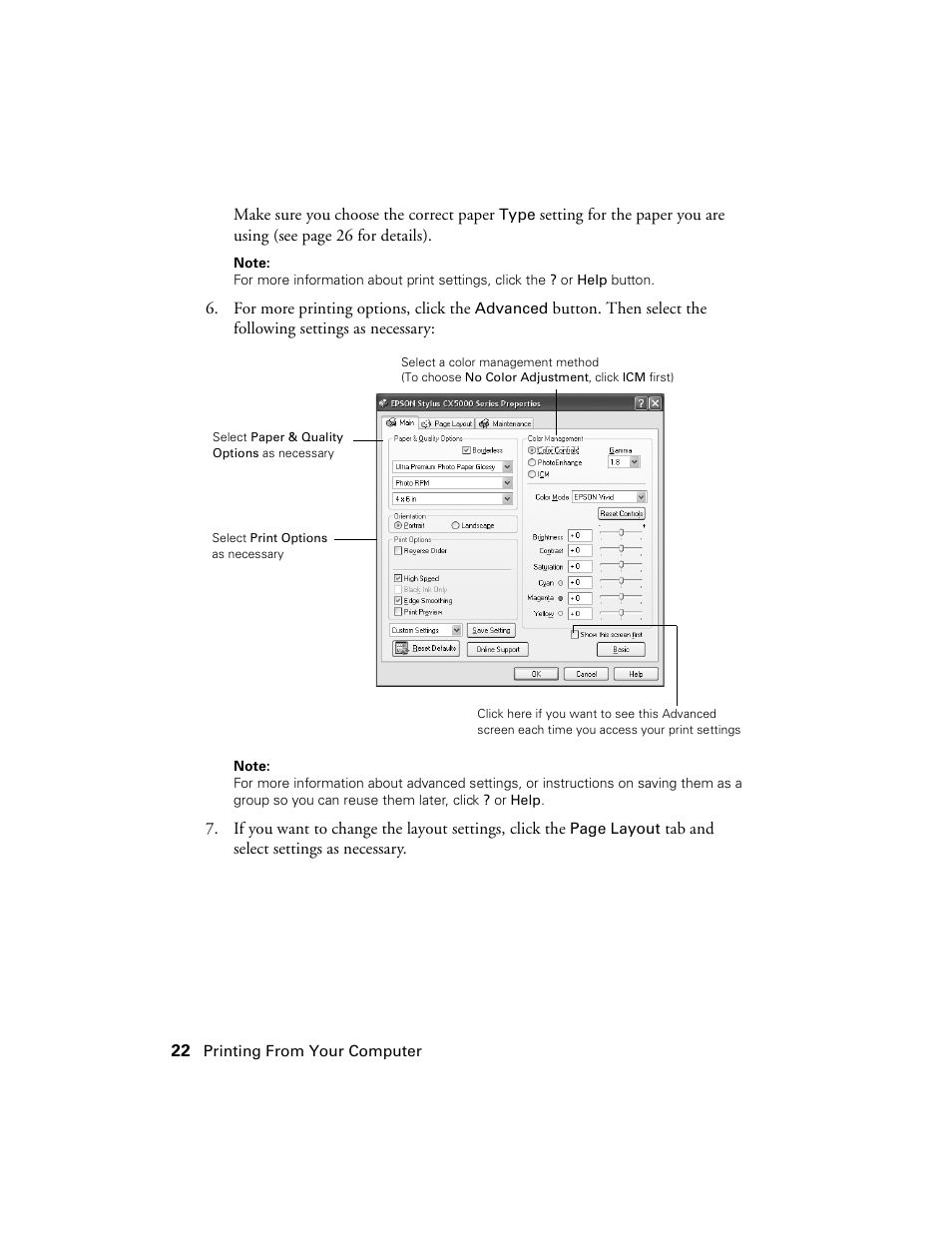 Epson CX5000 User Manual | Page 22 / 56