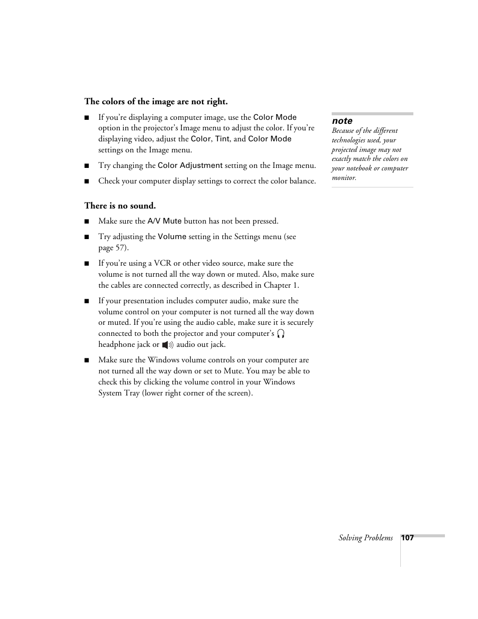 Epson 6100i User Manual | Page 107 / 132