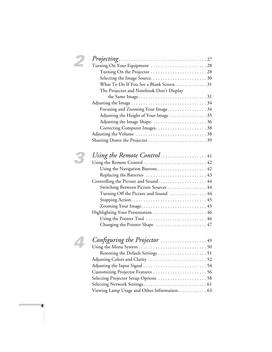 Epson 6100i User Manual | Page 4 / 132