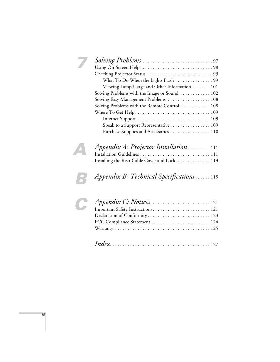 Epson 6100i User Manual | Page 6 / 132