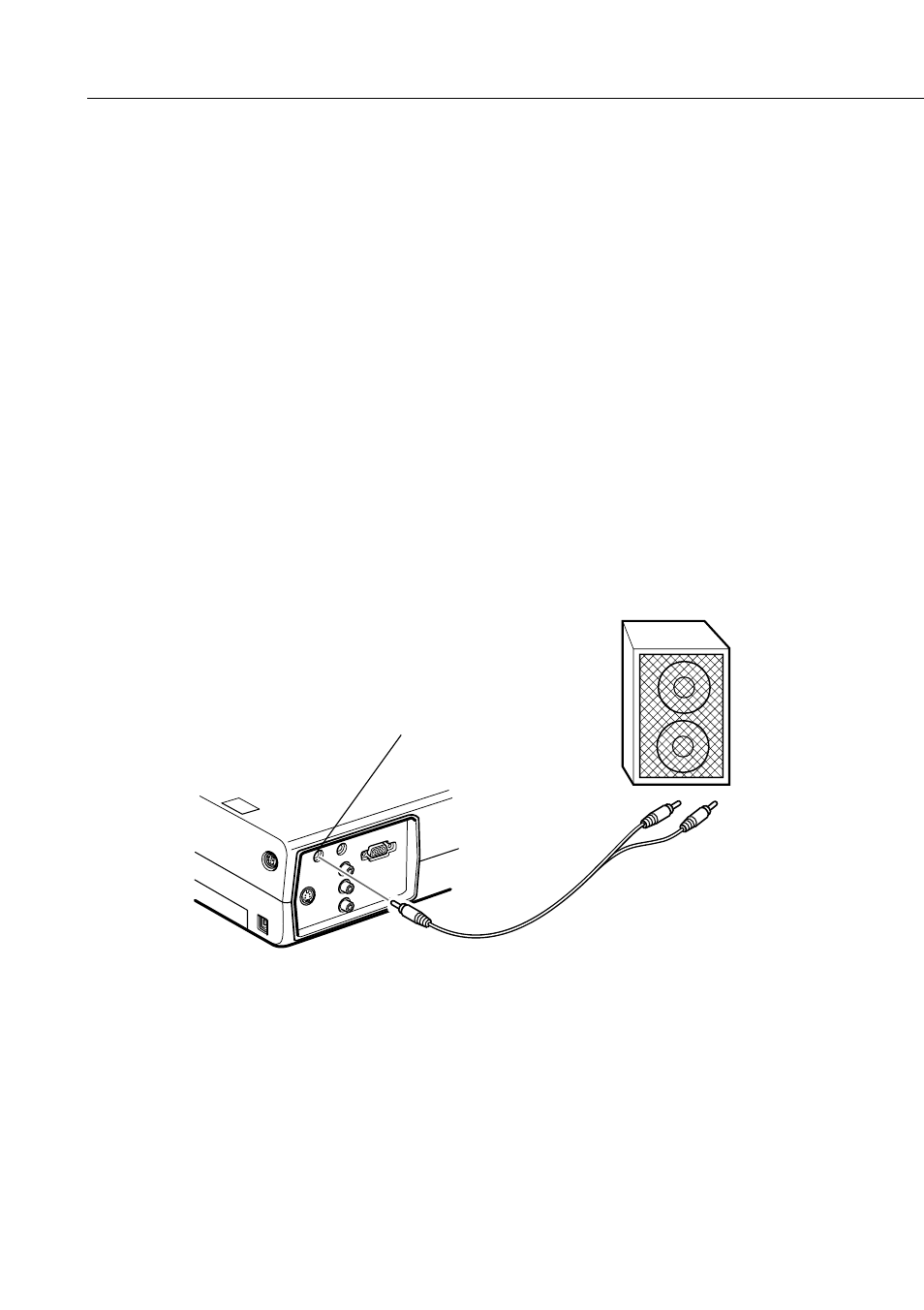 Connecting to an external speaker or pa system, Replacing the lamp | Epson 710/700/500 User Manual | Page 43 / 107