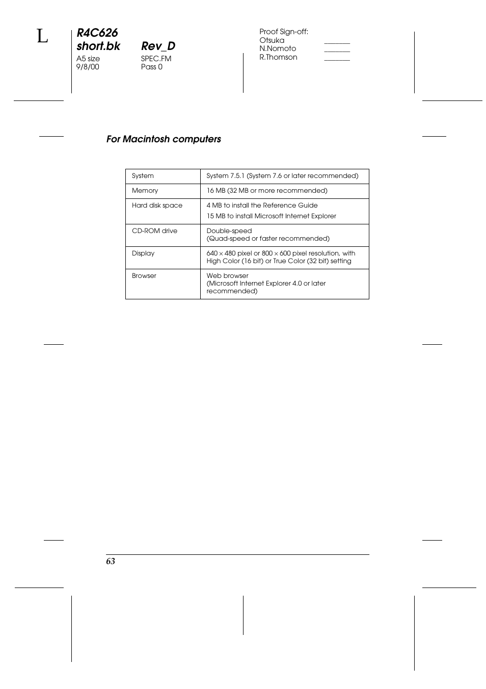 For macintosh computers, R4c626 short.bk rev_d | Epson 880 User Manual | Page 68 / 74