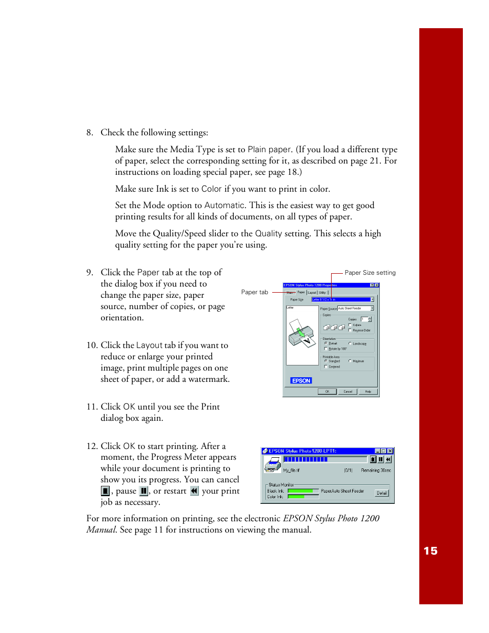 Epson 1200 User Manual | Page 21 / 67