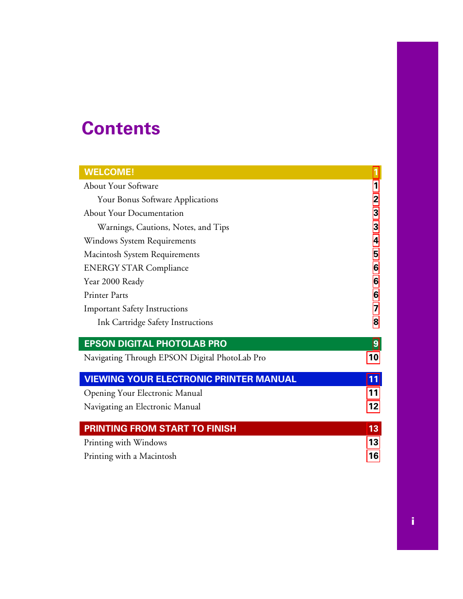 Epson 1200 User Manual | Page 3 / 67
