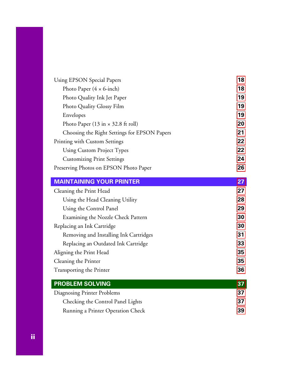 Epson 1200 User Manual | Page 4 / 67