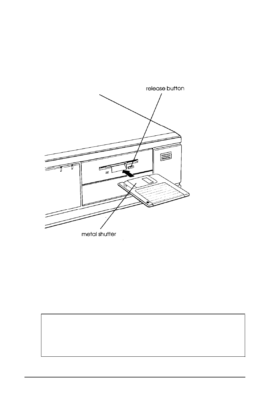 Inserting and removing diskettes, Insertting and removing diskettes | Epson Endeavor 468C User Manual | Page 61 / 187