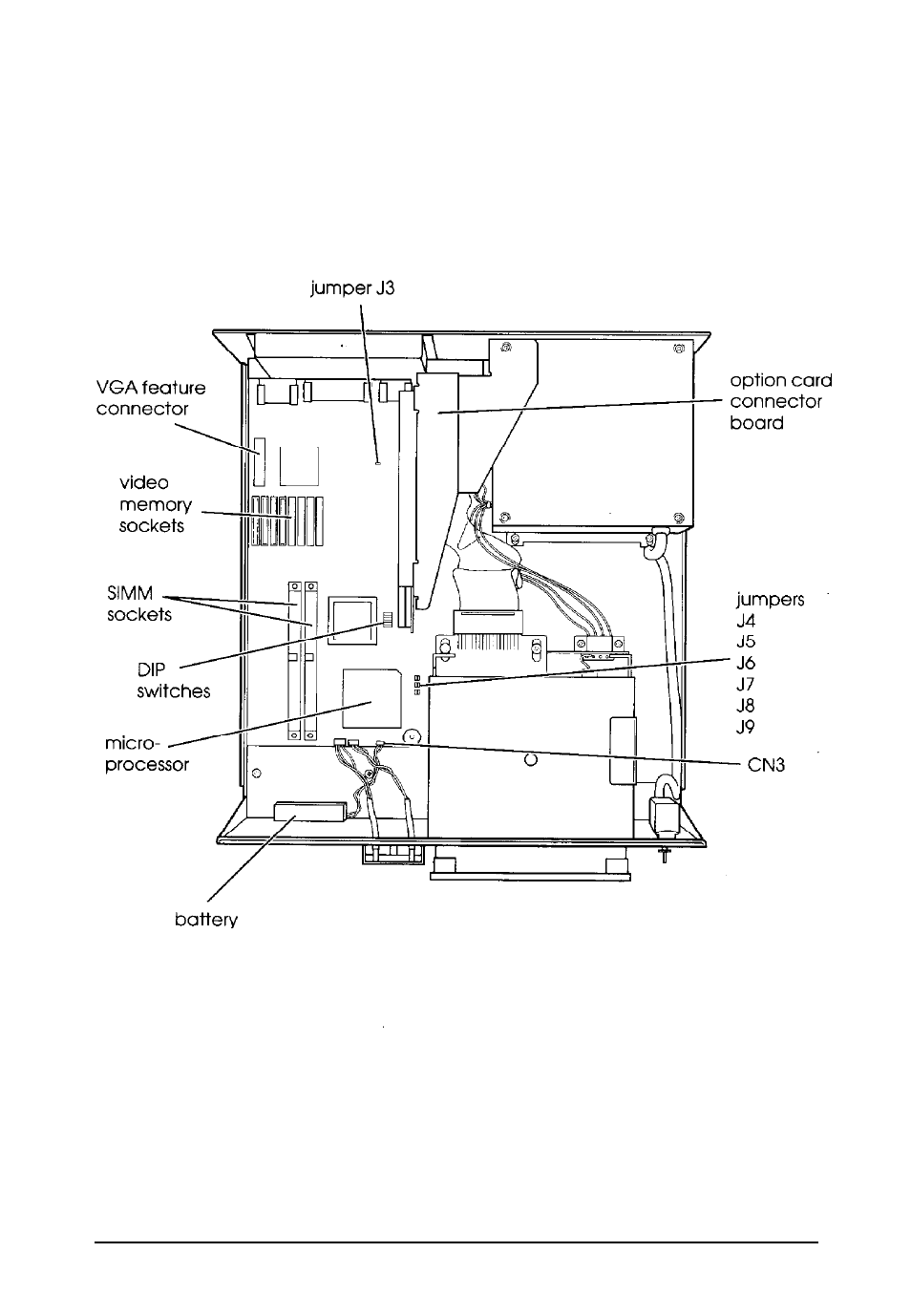 Locating the internal components, Locating the lnternal components | Epson Endeavor 468C User Manual | Page 74 / 187