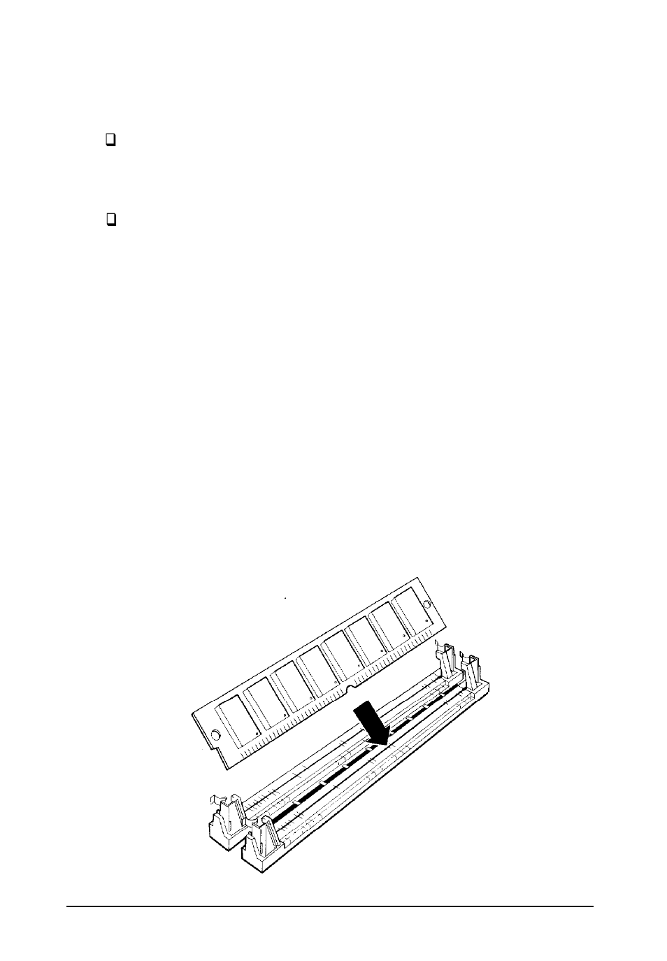 Inserting simms, Lnserting slmms | Epson Endeavor 468C User Manual | Page 82 / 187