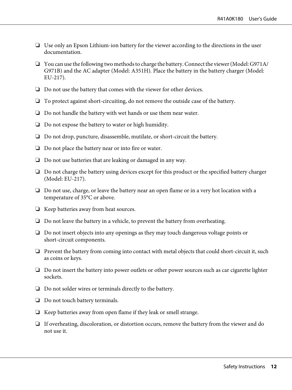 Epson P-6000 User Manual | Page 12 / 113