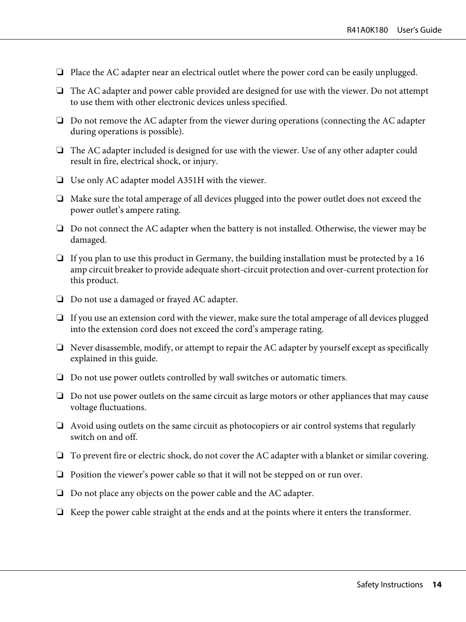 Epson P-6000 User Manual | Page 14 / 113