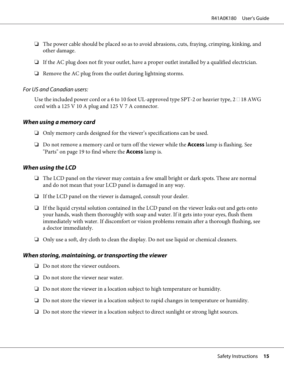 Epson P-6000 User Manual | Page 15 / 113