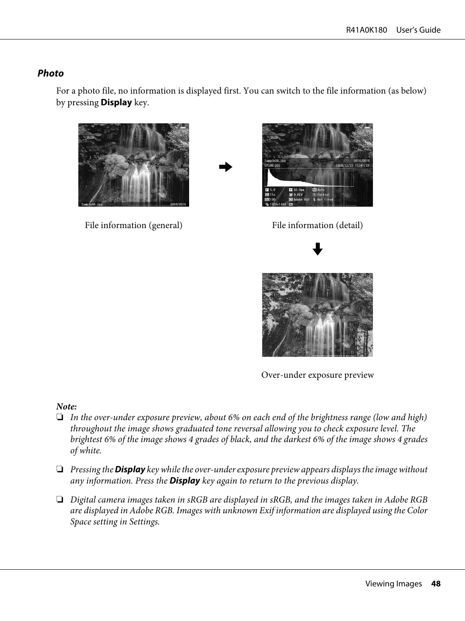 Epson P-6000 User Manual | Page 48 / 113