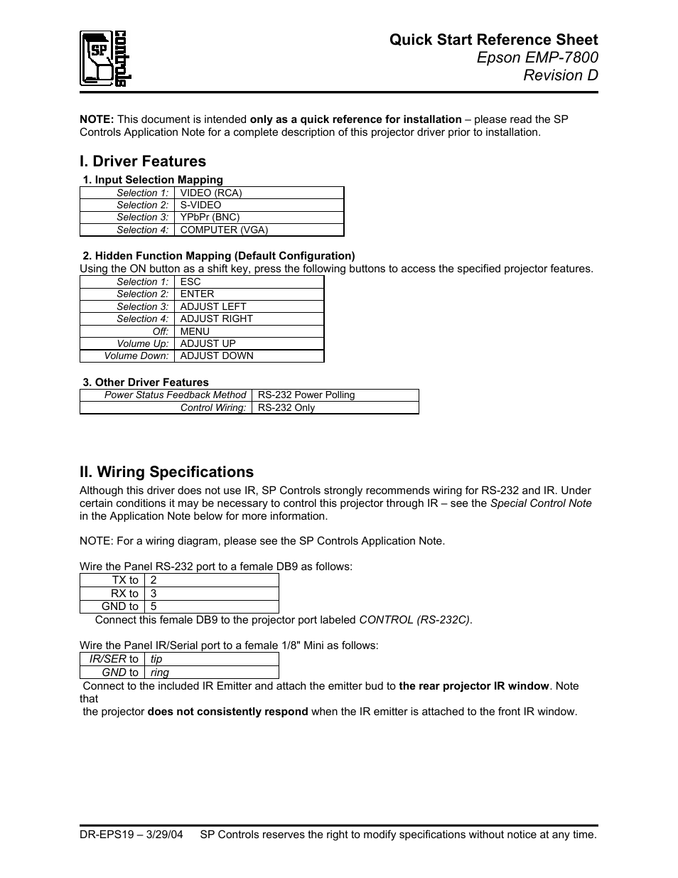Epson DR-EPS19 User Manual | 7 pages