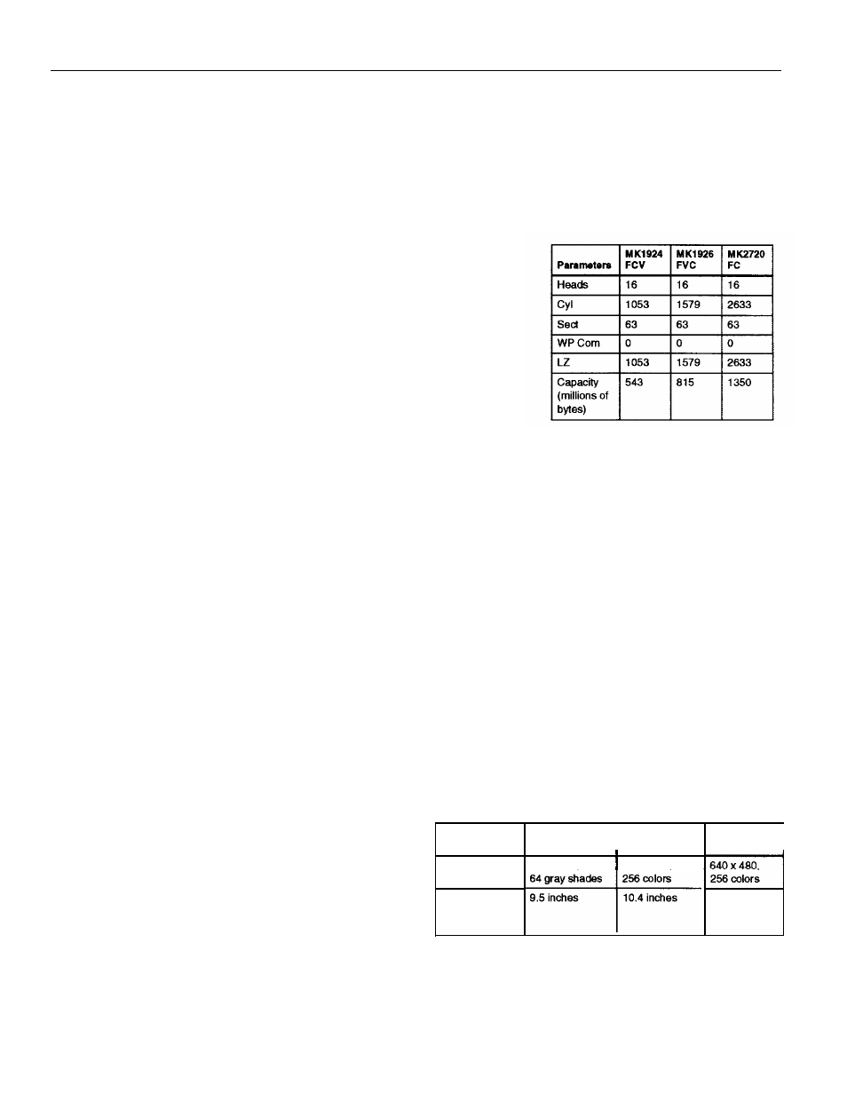 Interfaces, Mass storage, Setup program | Software, Lcd screen | Epson 890 SERIES User Manual | Page 2 / 11