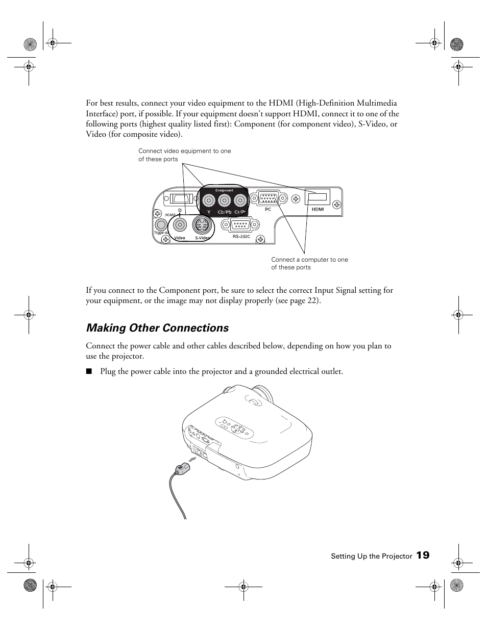 Making other connections | Epson 810 User Manual | Page 19 / 76