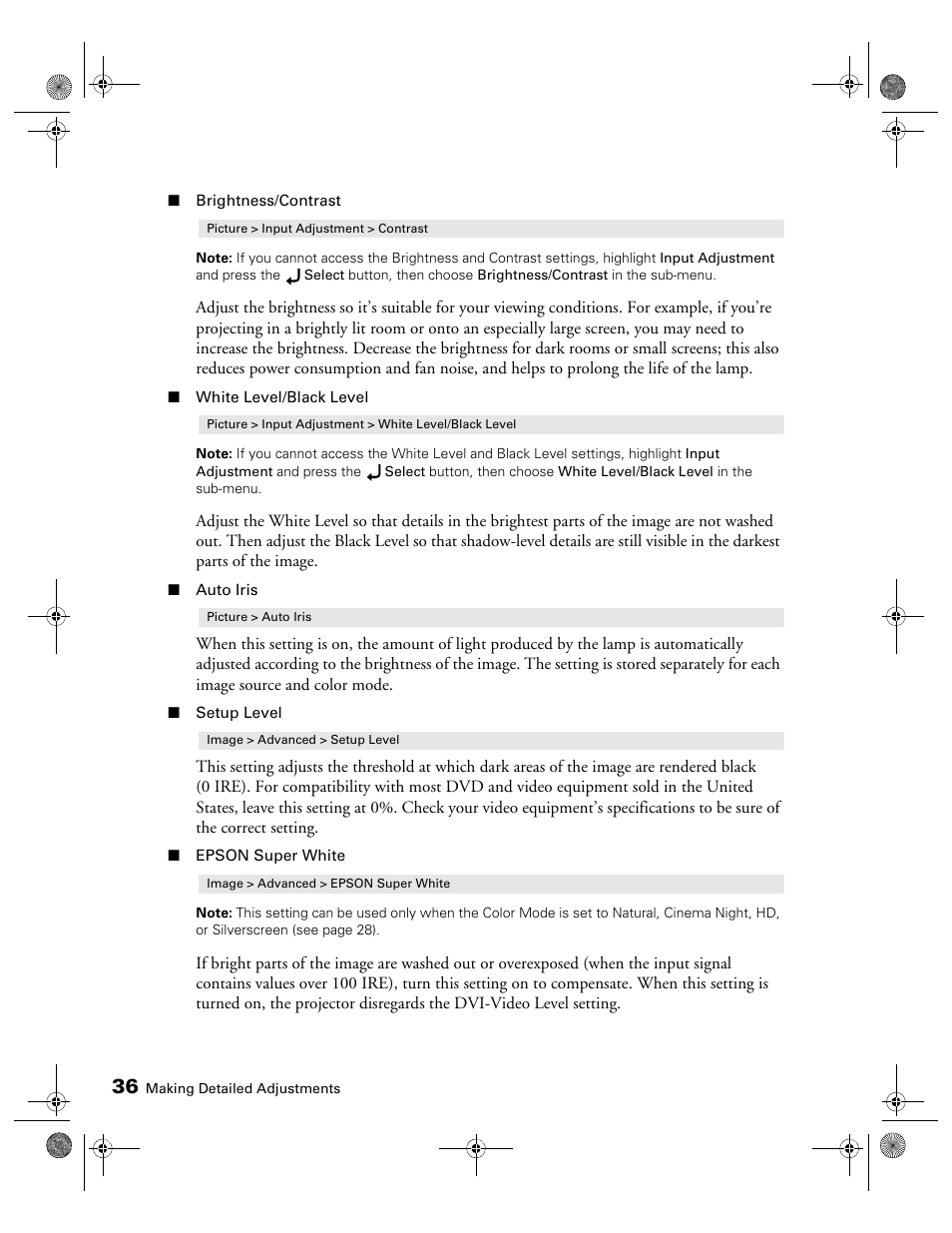 Epson 810 User Manual | Page 36 / 76