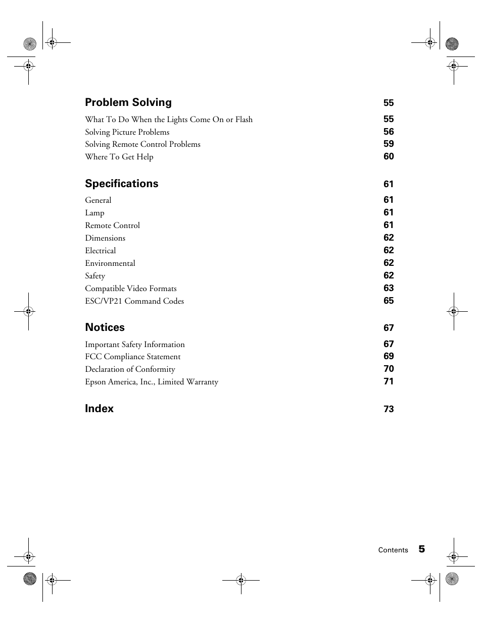 Epson 810 User Manual | Page 5 / 76