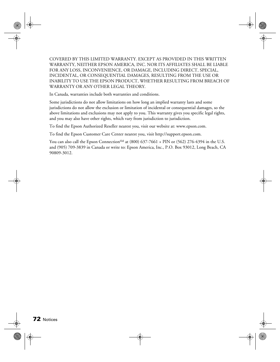Epson 810 User Manual | Page 72 / 76