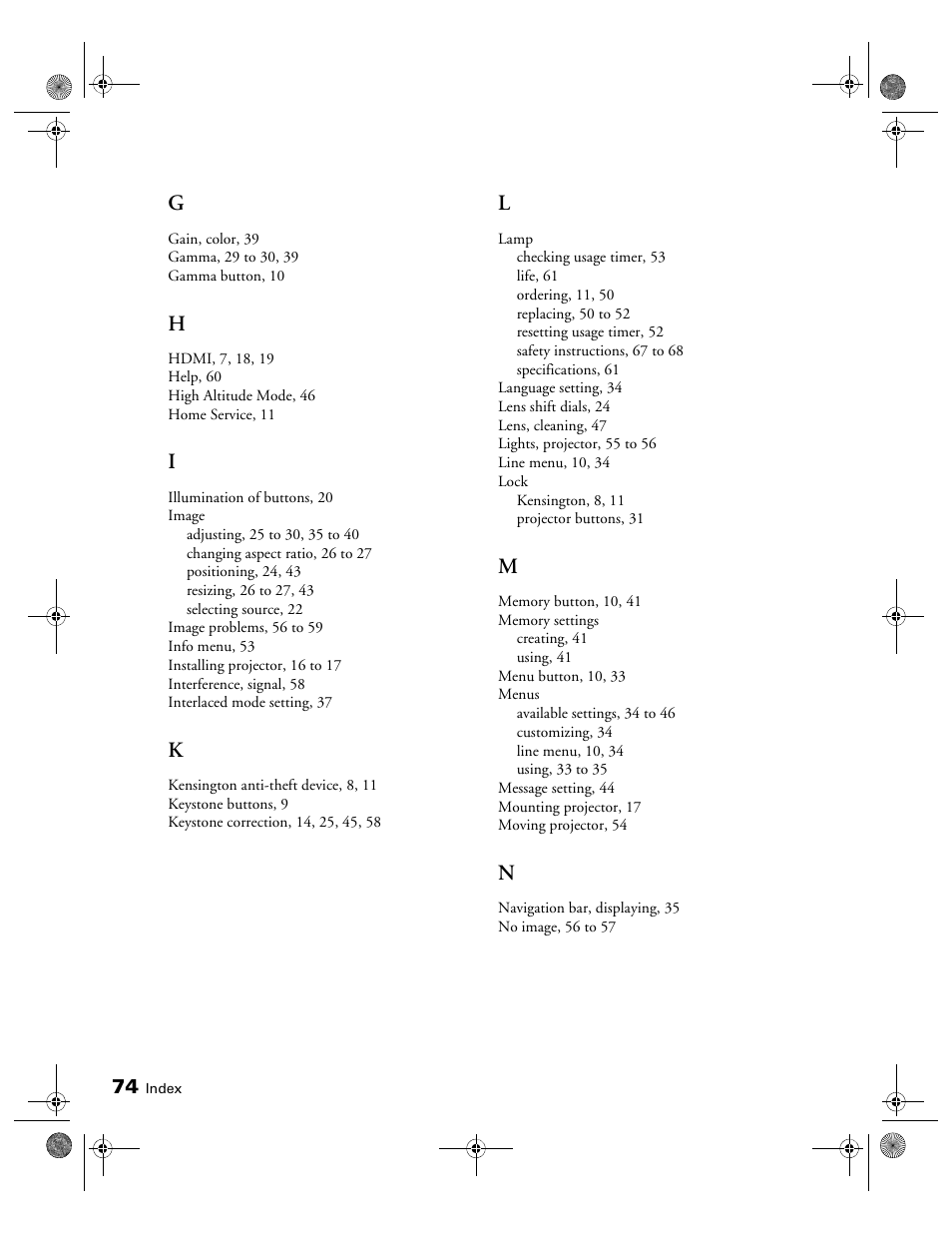 Epson 810 User Manual | Page 74 / 76