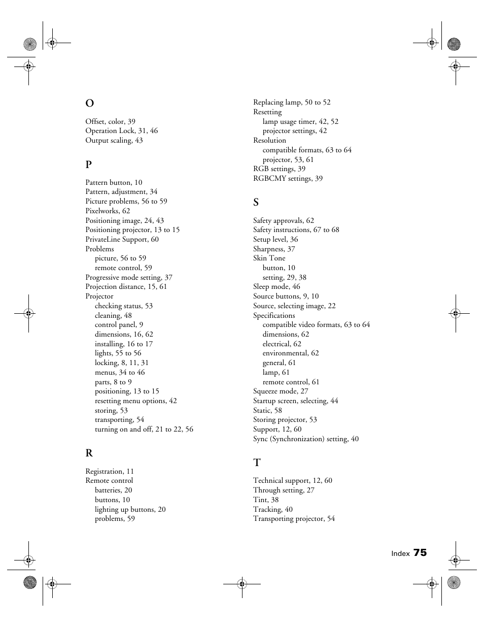 Epson 810 User Manual | Page 75 / 76