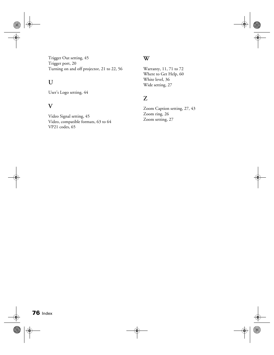 Epson 810 User Manual | Page 76 / 76
