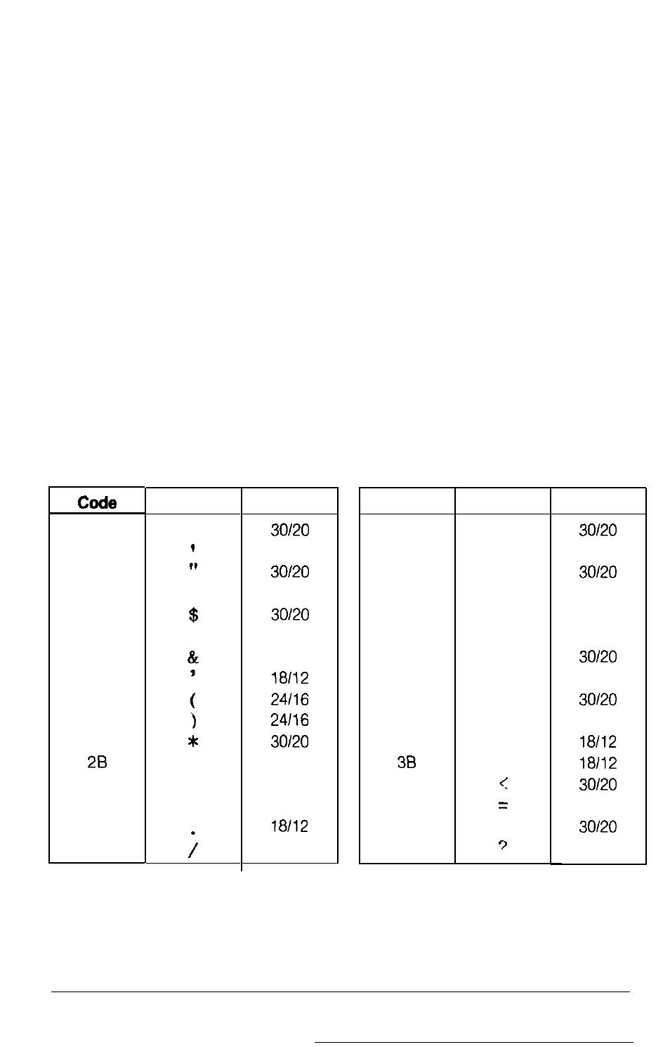 Proportional width table | Epson Y465ss127mo User Manual | Page 252 / 281