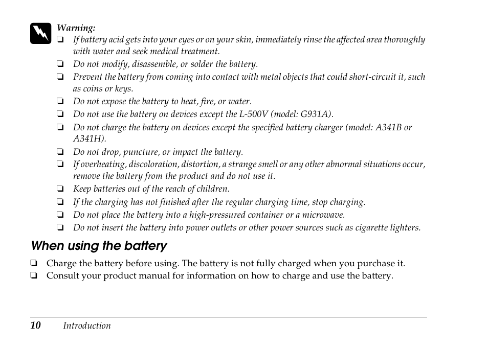 Epson PhotoPC L-500V User Manual | Page 10 / 100