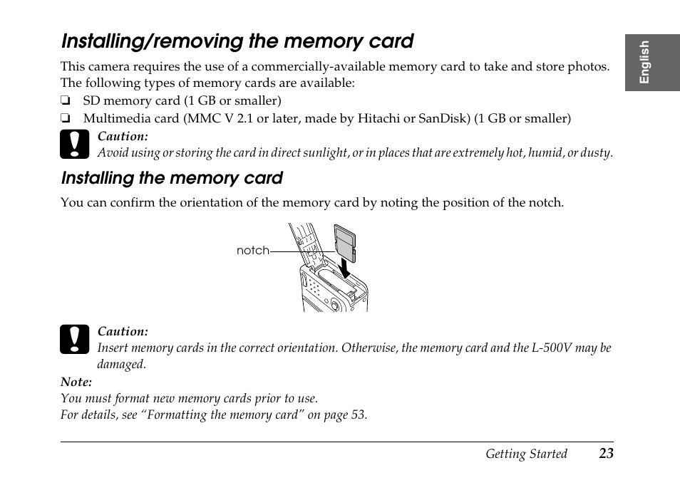 Epson PhotoPC L-500V User Manual | Page 23 / 100