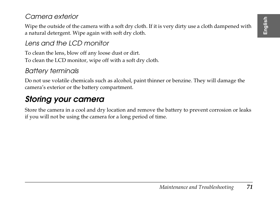 Epson PhotoPC L-500V User Manual | Page 71 / 100