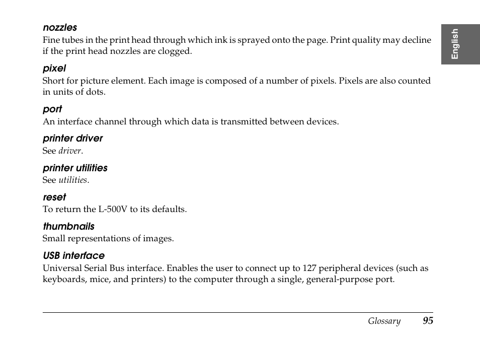 Epson PhotoPC L-500V User Manual | Page 95 / 100