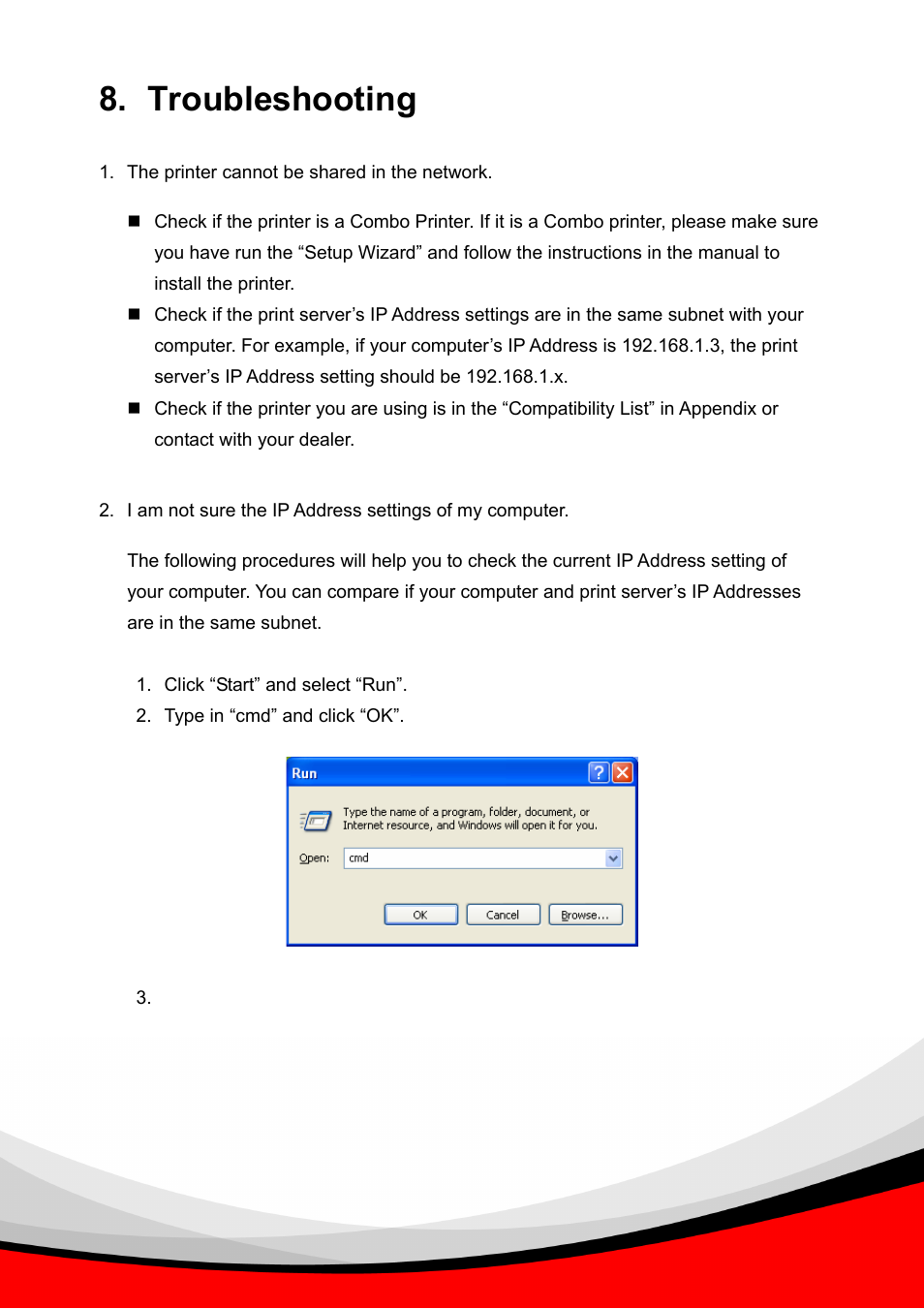 Troubleshooting | Epson Past Ethernet Combo Print Server PS-1216U User Manual | Page 48 / 51