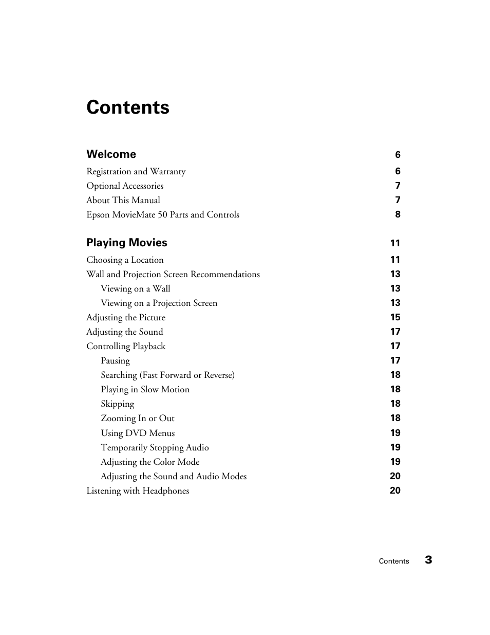 Epson 50 User Manual | Page 3 / 65