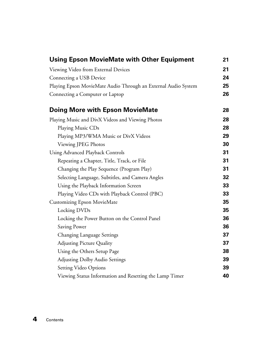 Epson 50 User Manual | Page 4 / 65