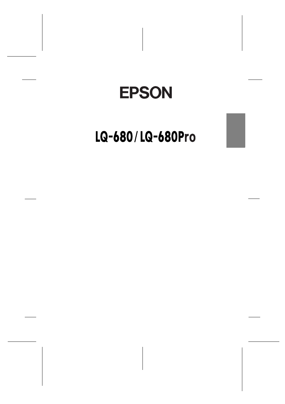 Epson 24-PIN DOT MATRIX PRINTER LQ-680 User Manual | 22 pages