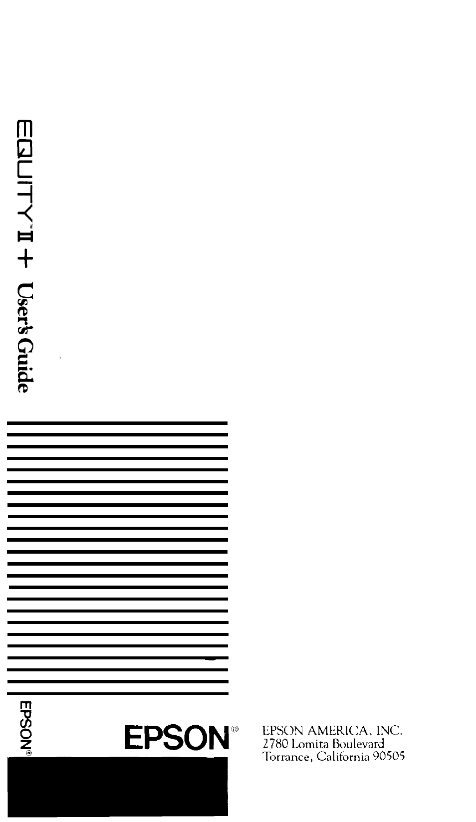 Epson Equity II User Manual | Page 151 / 151