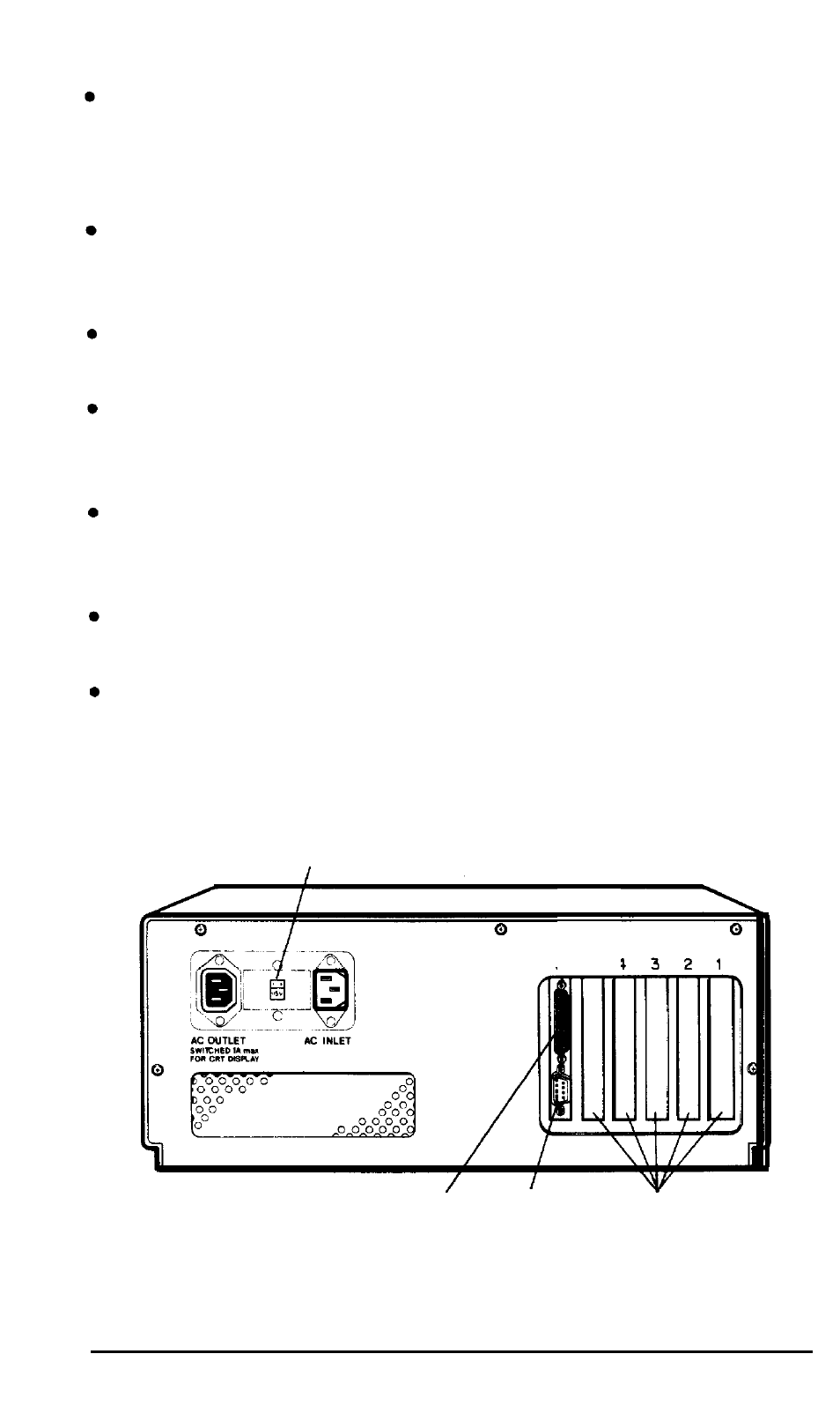 The back panel | Epson Equity II User Manual | Page 17 / 151