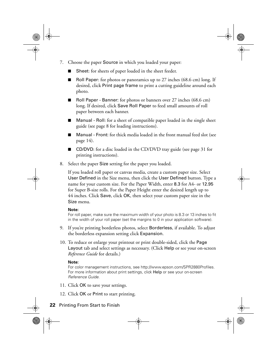 Epson STYLUS R2880 User Manual | Page 22 / 64