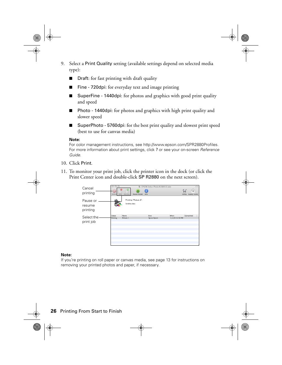 Epson STYLUS R2880 User Manual | Page 26 / 64