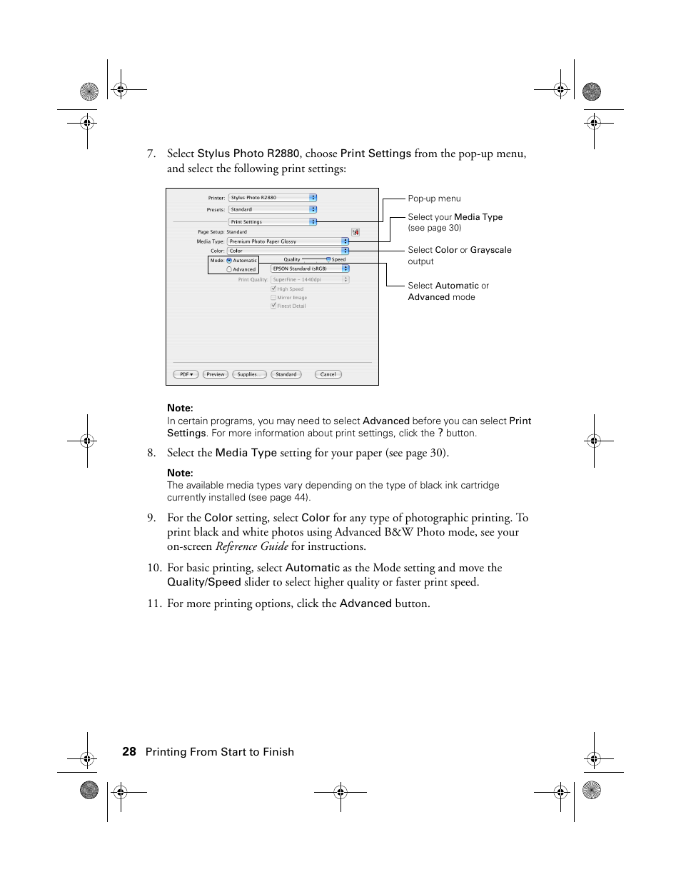 Epson STYLUS R2880 User Manual | Page 28 / 64