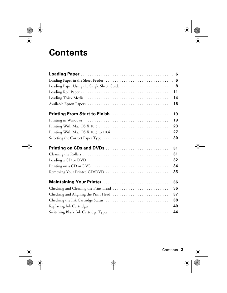 Epson STYLUS R2880 User Manual | Page 3 / 64