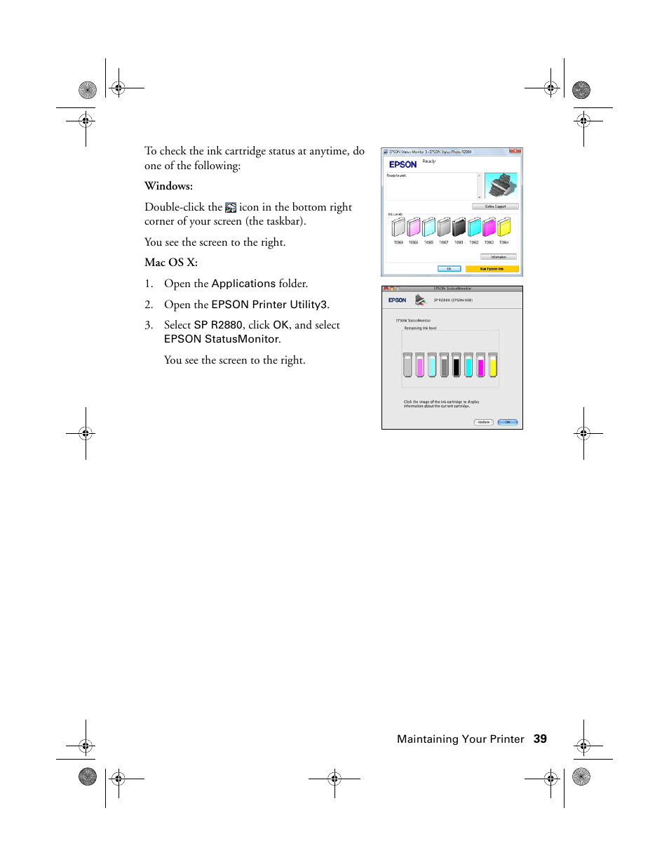 Epson STYLUS R2880 User Manual | Page 39 / 64