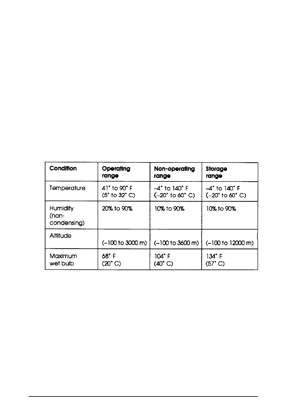 Keyboard, Environmental requirements, Physical characteristics | Epson EQUITY 386/33 PLUS User Manual | Page 120 / 196
