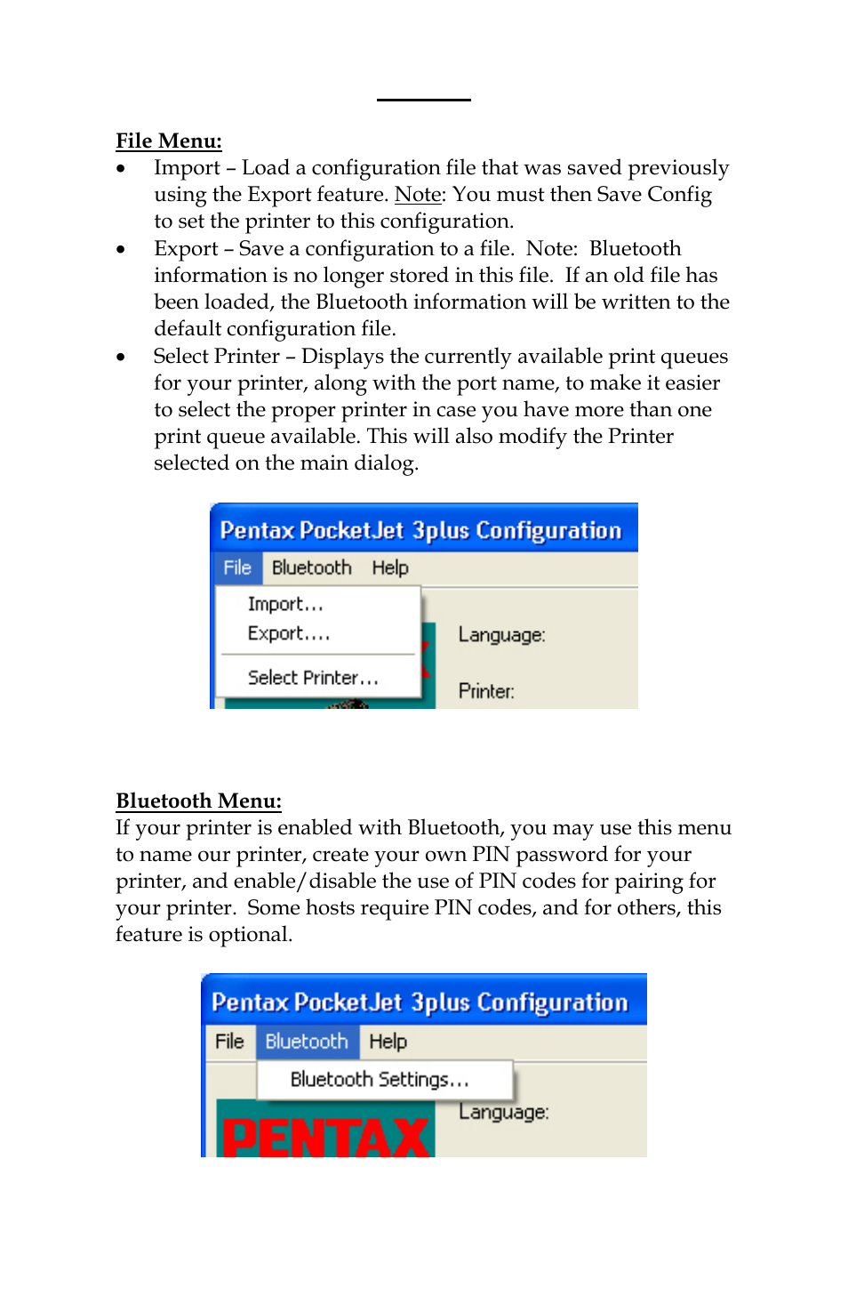 Menu bar, Page 22 | Epson 3 User Manual | Page 34 / 100