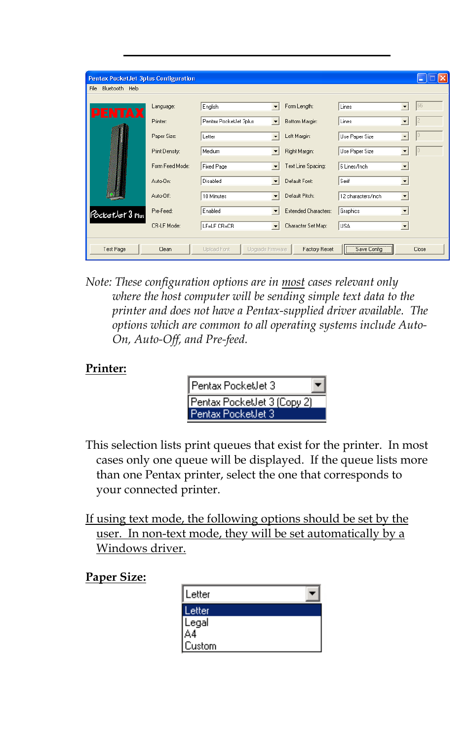 Configuration options, Page 25 | Epson 3 User Manual | Page 37 / 100