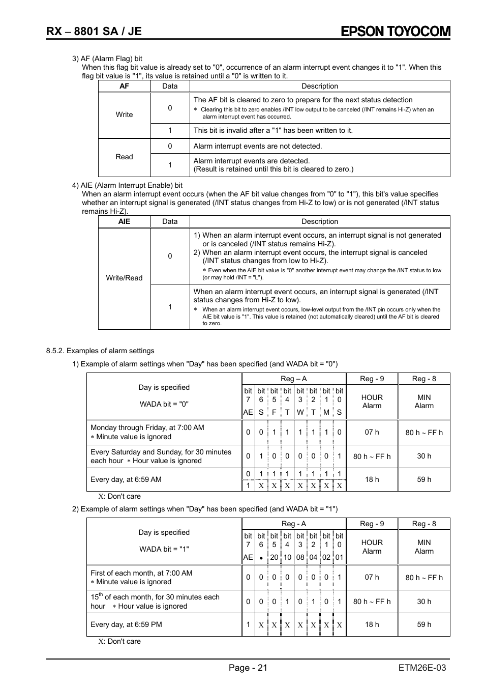 Rx − 8801 sa / je | Epson RX-8801SA/JE User Manual | Page 24 / 34