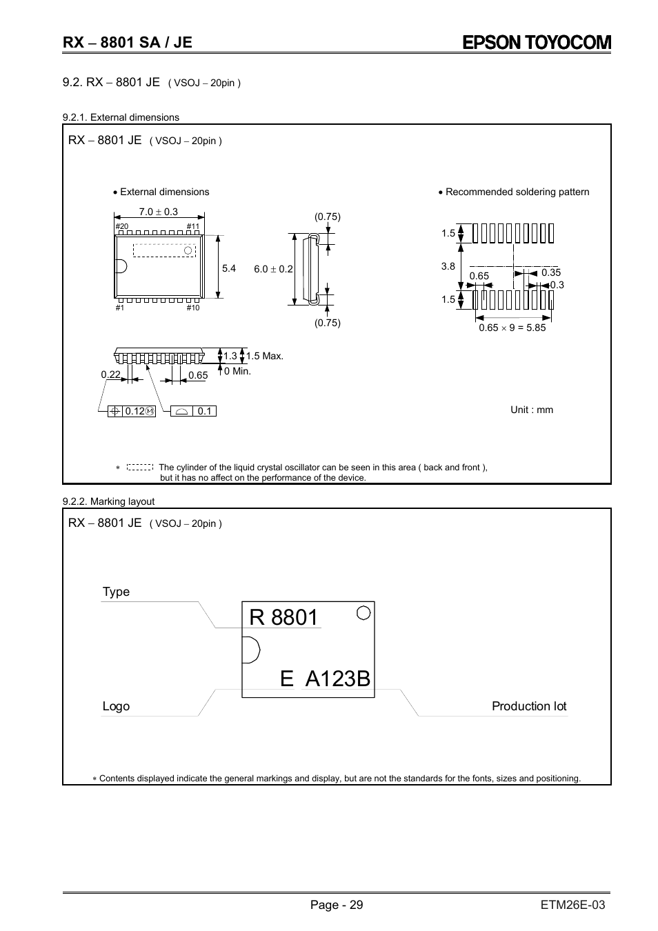 Rx − 8801 sa / je | Epson RX-8801SA/JE User Manual | Page 32 / 34