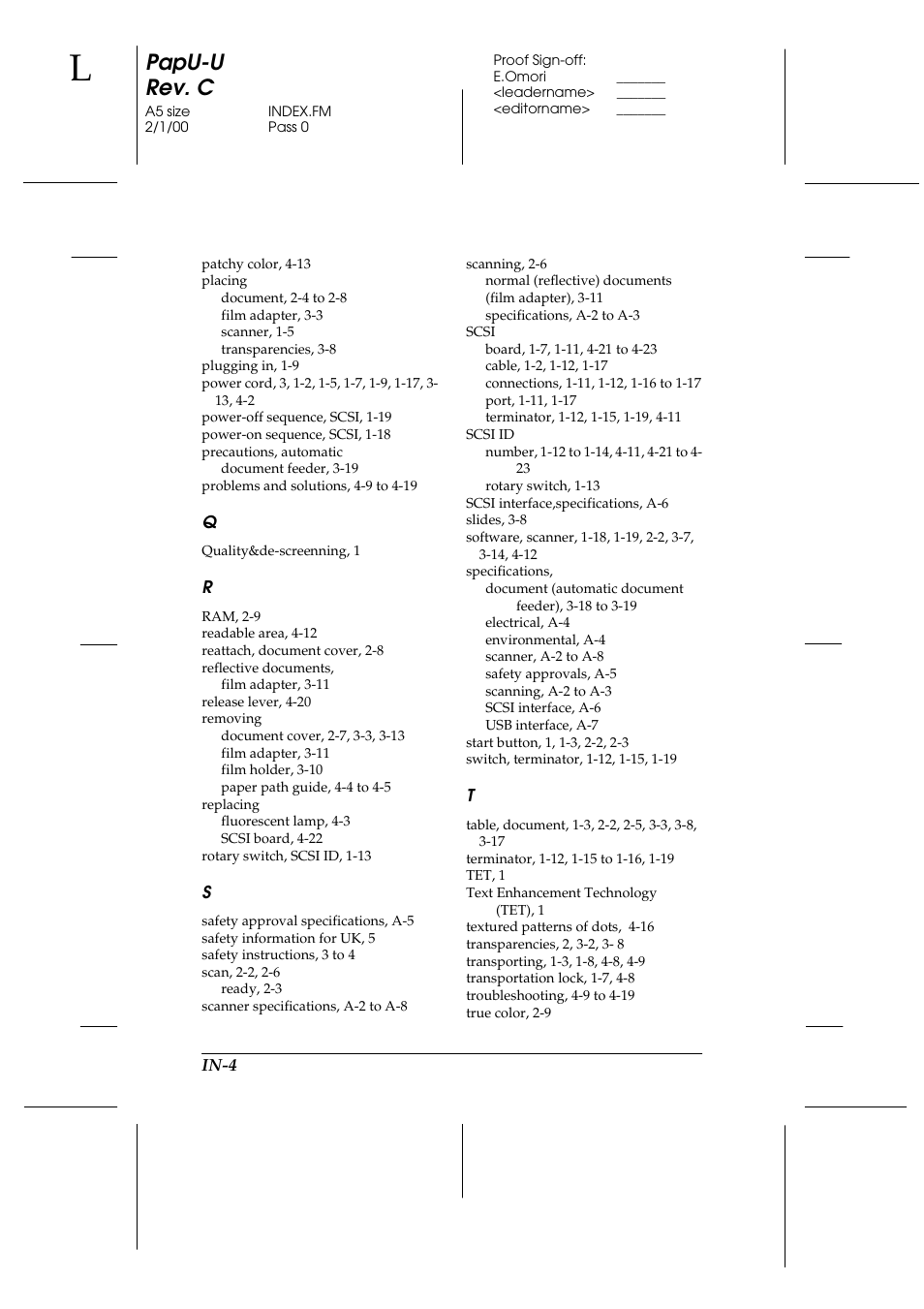 Papu-u rev. c | Epson GT-7000 User Manual | Page 116 / 120