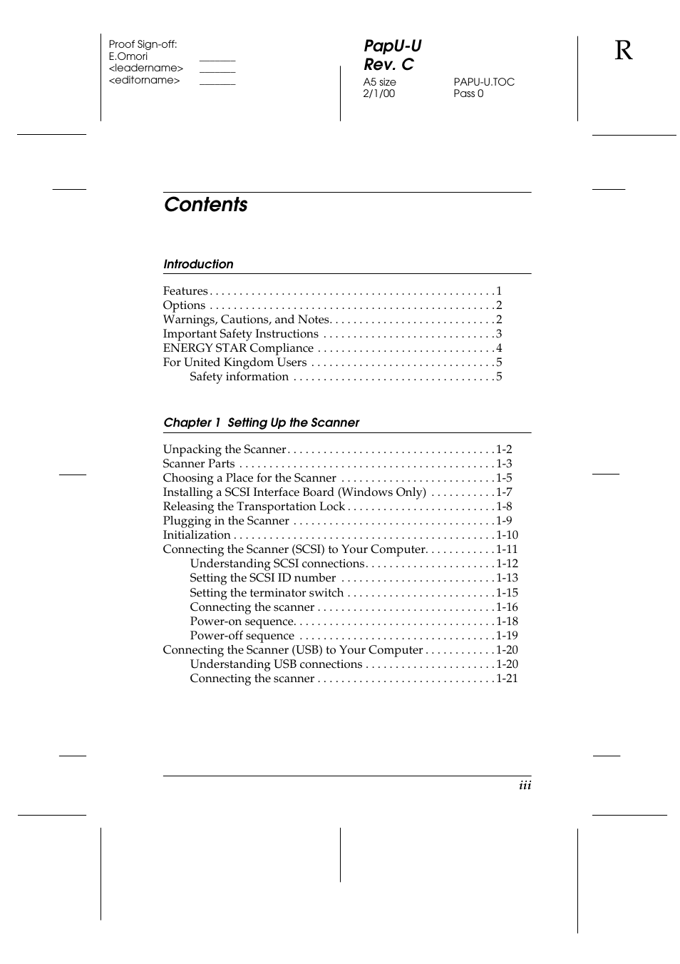 Epson GT-7000 User Manual | Page 5 / 120
