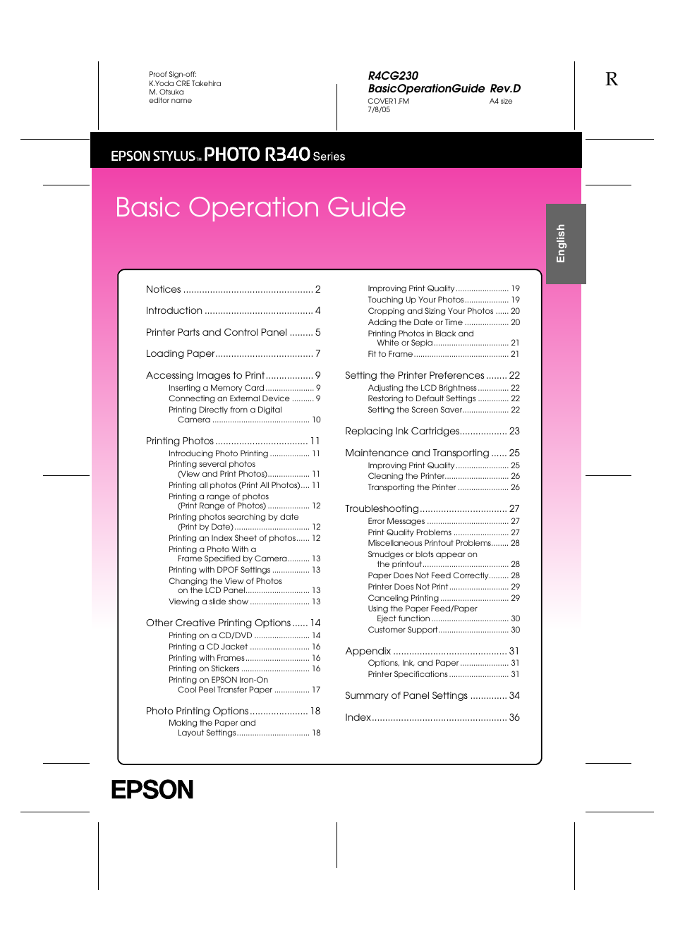 Epson R340 User Manual | 40 pages