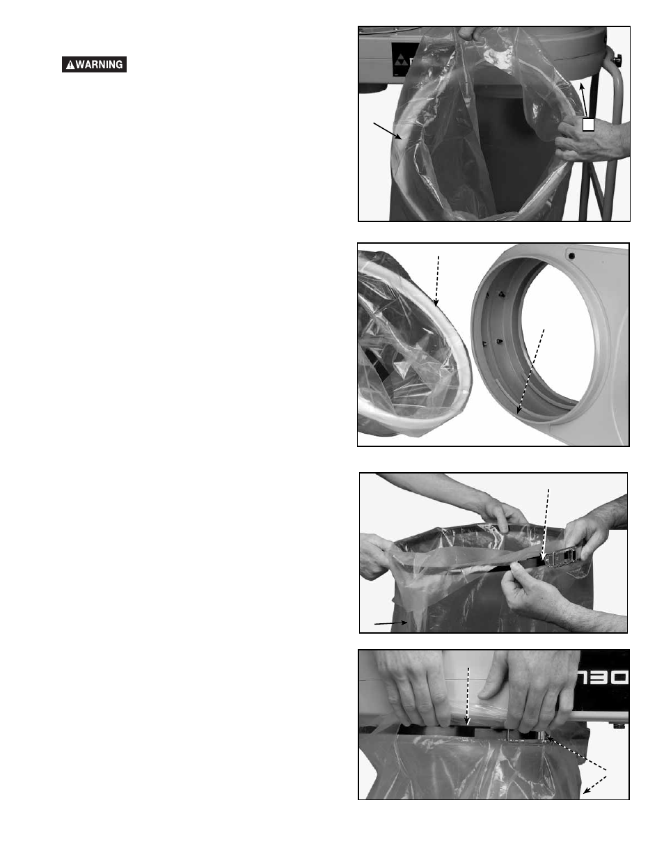 Attaching dust collection bag | Epson 50-764 User Manual | Page 11 / 44